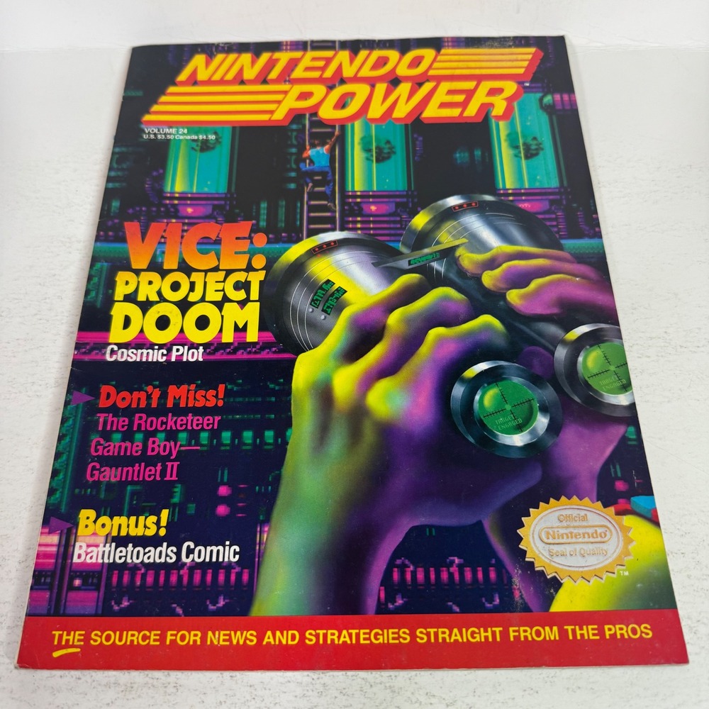 Nintendo Power Magazine Volume 24 May 1991 Vice Project Doom Battletoads Comic